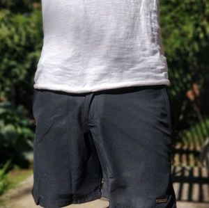 Black board shorts